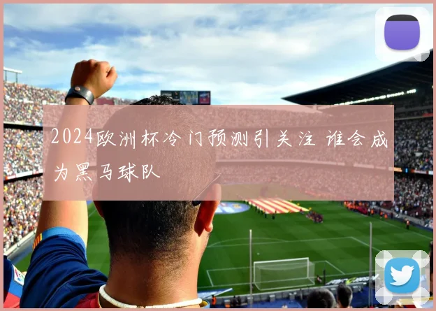 2024欧洲杯冷门预测引关注 谁会成为黑马球队