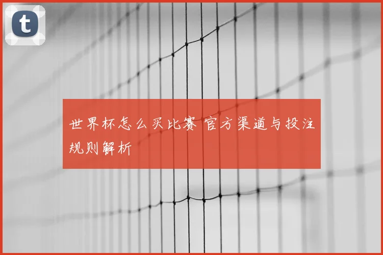 世界杯怎么买比赛 官方渠道与投注规则解析